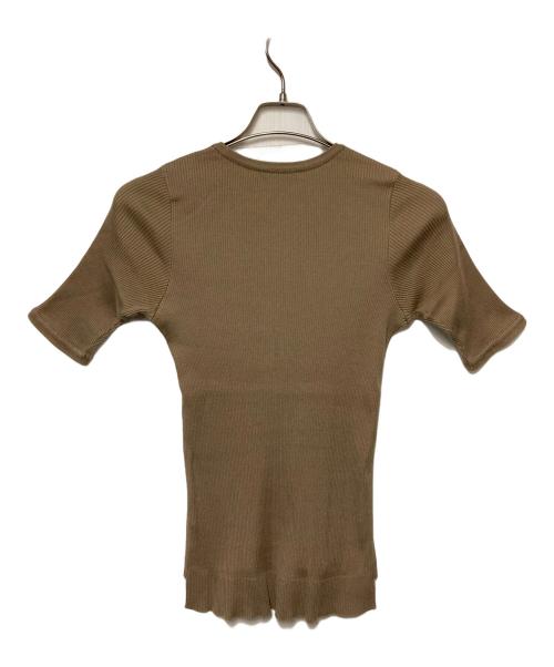 AURALEE（オーラリー）AURALEE (オーラリー) HIGH GAUGE RIB KNIT TEE ベージュ サイズ:1の古着・服飾アイテム