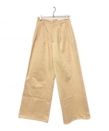 AURALEE（オーラリー）の古着「FINX CHINO WIDE TUCK PANTS」｜ベージュ