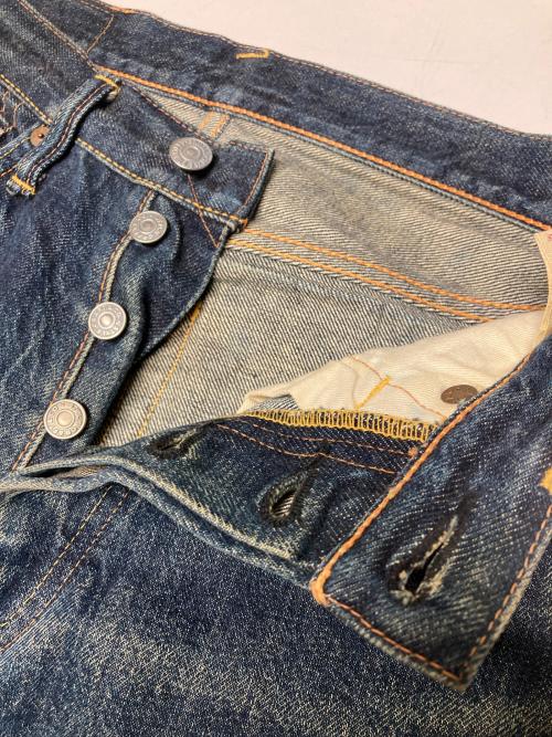 EVISU（エヴィス）EVISU (エヴィス) カモメペイントデニムパンツ インディゴ サイズ:30×35の古着・服飾アイテム