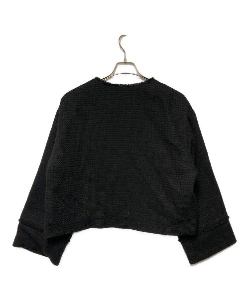 Loungedress（ラウンジドレス）Loungedress (ラウンジドレス) ツイードショートジャケット ブラック サイズ:F 未使用品の古着・服飾アイテム