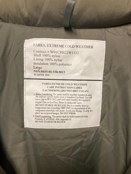 waiper（ワイパー）waiper (ワイパー) ECWCS GEN III LEVEL7 PRIMALOFT オリーブ サイズ:Lの古着・服飾アイテム