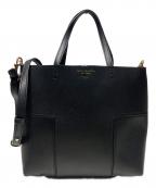 TORY BURCHトリーバーチ）の古着「2WAYレザーハンドバッグ」｜ブラック