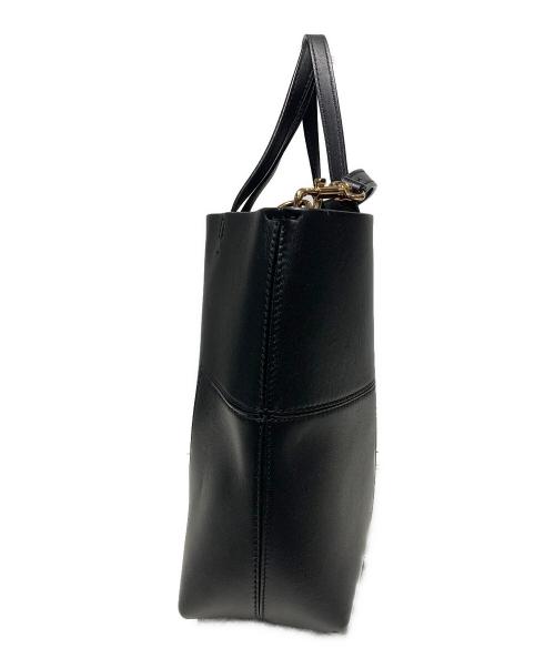 TORY BURCH（トリーバーチ）TORY BURCH (トリーバーチ) 2WAYレザーハンドバッグ ブラックの古着・服飾アイテム