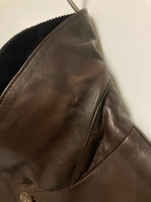 dunhill（ダンヒル）dunhill (ダンヒル) リバーシブルレザーコート ブラウン×ブラック サイズ:Mの古着・服飾アイテム