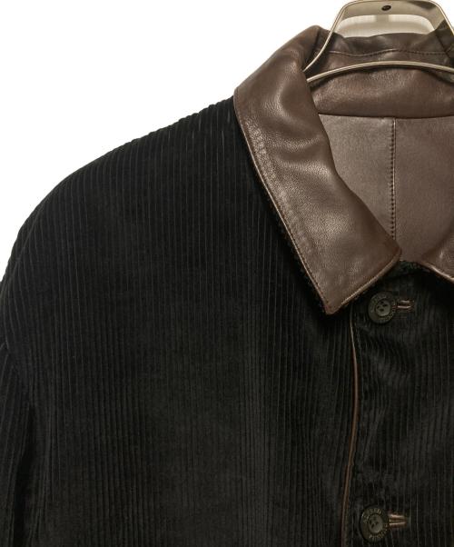 dunhill（ダンヒル）dunhill (ダンヒル) リバーシブルレザーコート ブラウン×ブラック サイズ:Mの古着・服飾アイテム