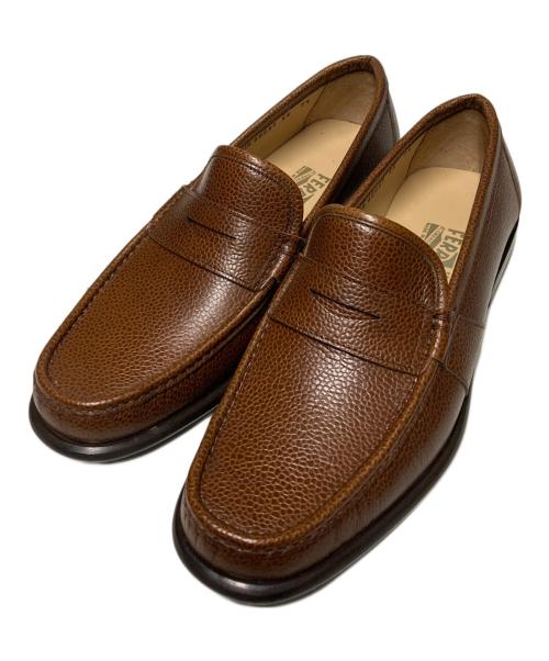 Salvatore Ferragamo（サルヴァトーレ フェラガモ）Salvatore Ferragamo (サルヴァトーレ フェラガモ) コインローファー ブラウン サイズ:7 1/2EEの古着・服飾アイテム