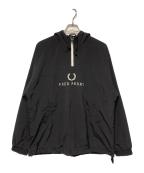 FRED PERRYフレッドペリー）の古着「Embroidered Half Zip JKT」｜ブラック