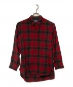 PENDLETONペンドルトン）の古着「50-60s ウールチェックBDシャツ」｜レッド×ブラック