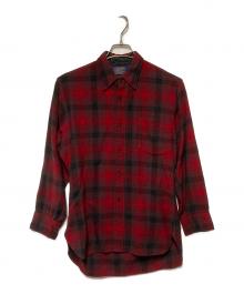 PENDLETON（ペンドルトン）の古着「50-60s ウールチェックBDシャツ」｜レッド×ブラック