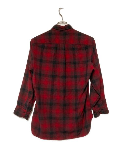 PENDLETON（ペンドルトン）PENDLETON (ペンドルトン) 50-60s ウールチェックBDシャツ レッド×ブラック サイズ:Sの古着・服飾アイテム