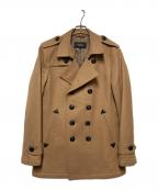 BURBERRY BLACK LABELバーバリーブラックレーベル）の古着「メルトンウールPコート」｜キャメル
