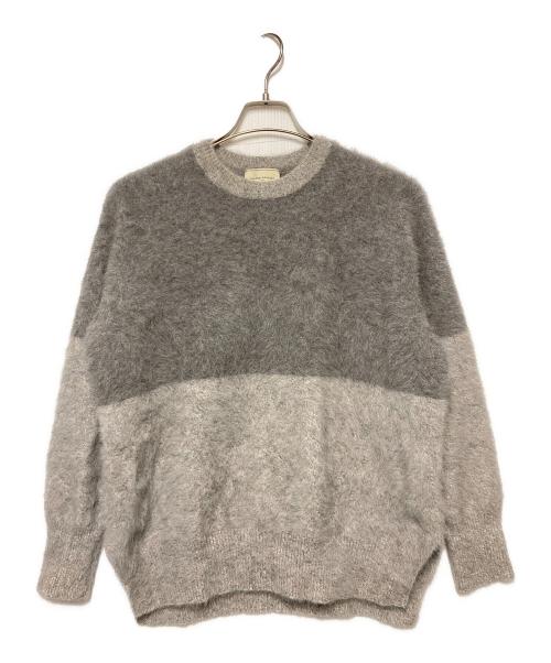 UNITED ARROWS（ユナイテッドアローズ）UNITED ARROWS (ユナイテッドアローズ) フォックスカシミヤクルーネックニット グレー サイズ:Fの古着・服飾アイテム
