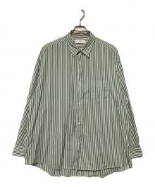 Graphpaper（グラフペーパー）の古着「24SS Broad L/S Oversized Regular Collar Shirt」｜グリーン×ホワイト