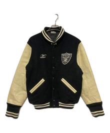 REEBOK（リーボック）の古着「RAIDERS スタジャン」｜ホワイト×ブラック