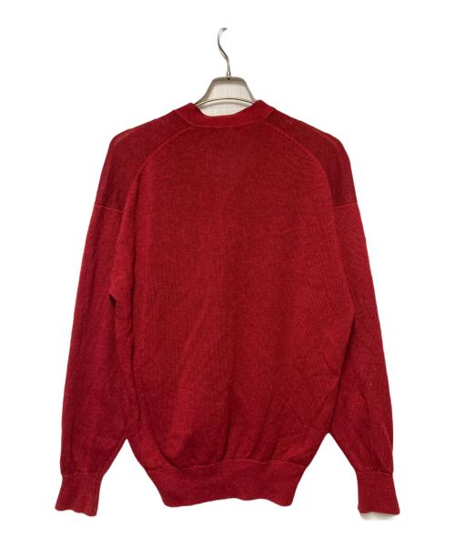COMME des GARCONS HOMME（コムデギャルソン オム）COMME des GARCONS HOMME (コムデギャルソン オム) Vネックリネンカーディガン / 田中オム レッド サイズ:-の古着・服飾アイテム