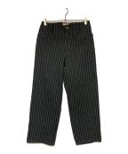 Schottショット）の古着「STRIPE FRISCO PANTS」｜ブラック