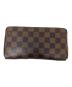 LOUIS VUITTON (ルイ ヴィトン) ダミエ ジッピーウォレット ブラウン：25000円