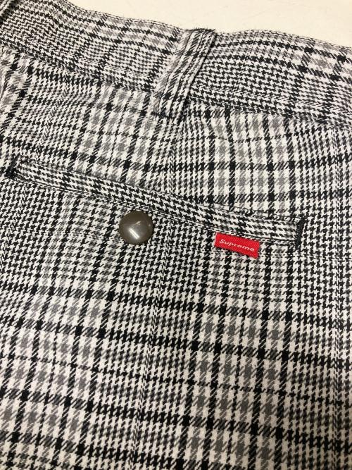 SUPREME（シュプリーム）SUPREME (シュプリーム) グレンチェックワークパンツ ホワイト×ブラック サイズ:30の古着・服飾アイテム
