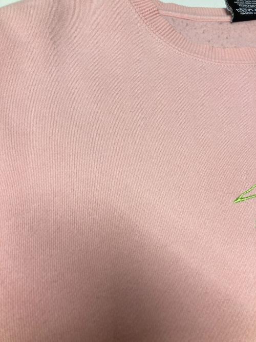 stussy（ステューシー）stussy (ステューシー) スムースストックアップリケスウェット ピンク サイズ:Mの古着・服飾アイテム