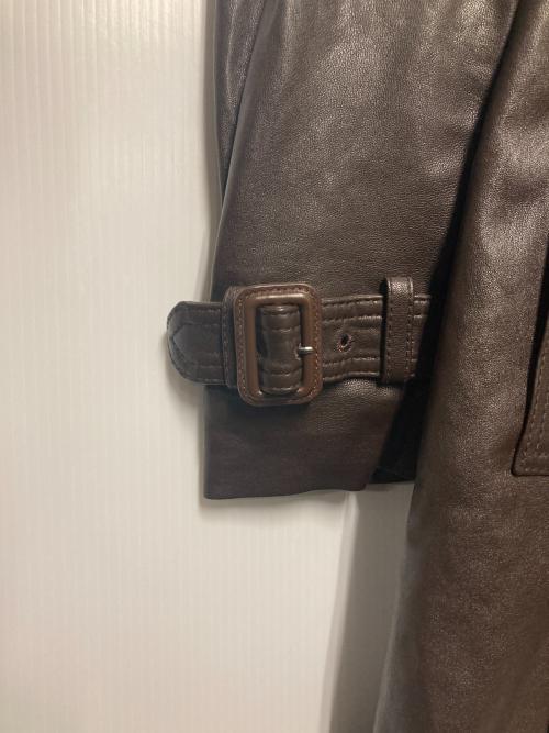 COACH（コーチ）COACH (コーチ) レザートレンチコート ブラウン サイズ:Mの古着・服飾アイテム