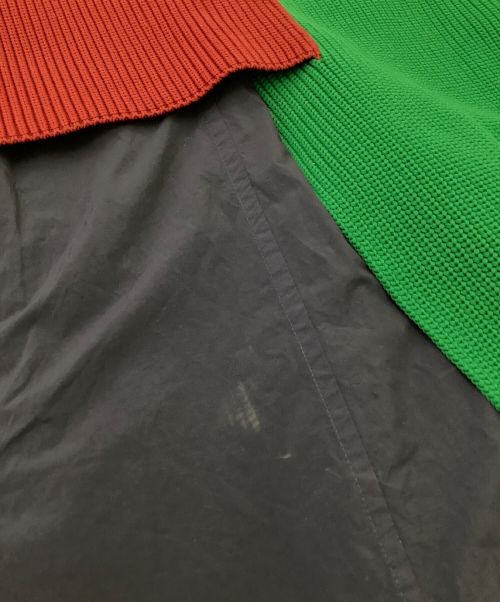 KOLOR（カラー）KOLOR (カラー) ナイロンタイプライターコート ネイビー×グリーン×レッド サイズ:3の古着・服飾アイテム