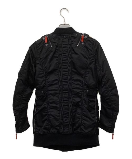 AVIREX（アヴィレックス）AVIREX (アヴィレックス) リモデルジャケット ブラック×オレンジ サイズ:SMALLの古着・服飾アイテム