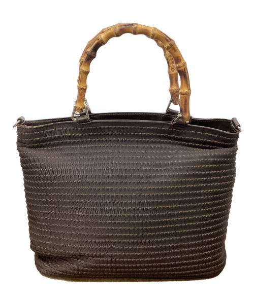 GUCCI（グッチ）GUCCI (グッチ) バンブーハンドバッグ ブラウンの古着・服飾アイテム