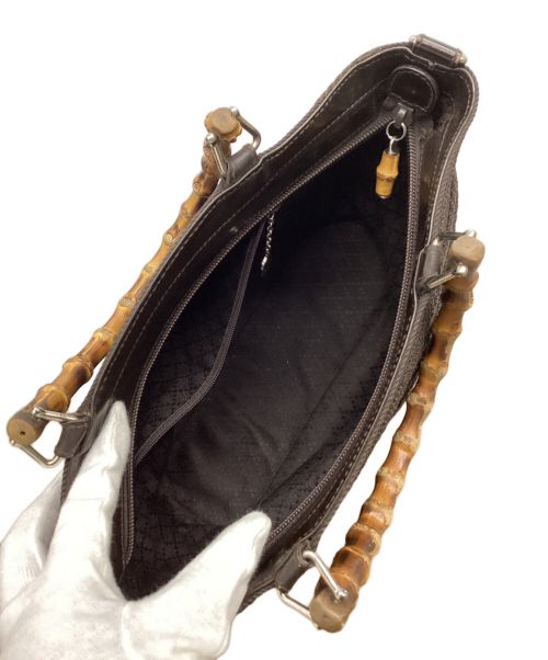 GUCCI（グッチ）GUCCI (グッチ) バンブーハンドバッグ ブラウンの古着・服飾アイテム