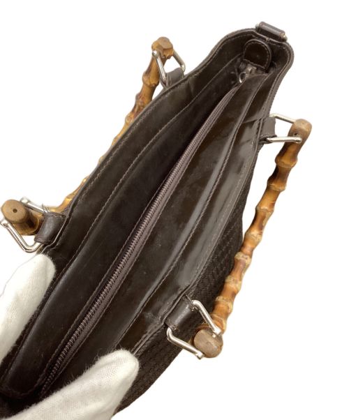 GUCCI（グッチ）GUCCI (グッチ) バンブーハンドバッグ ブラウンの古着・服飾アイテム