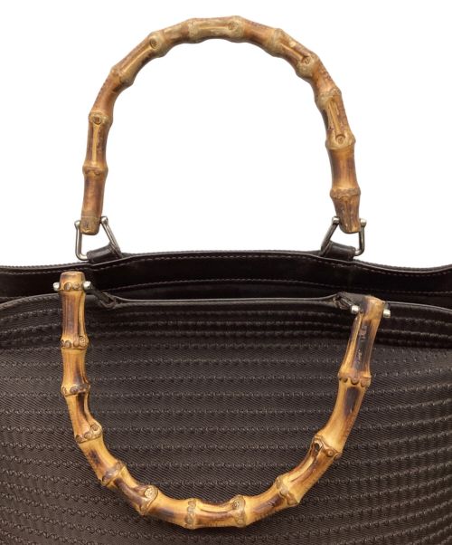 GUCCI（グッチ）GUCCI (グッチ) バンブーハンドバッグ ブラウンの古着・服飾アイテム