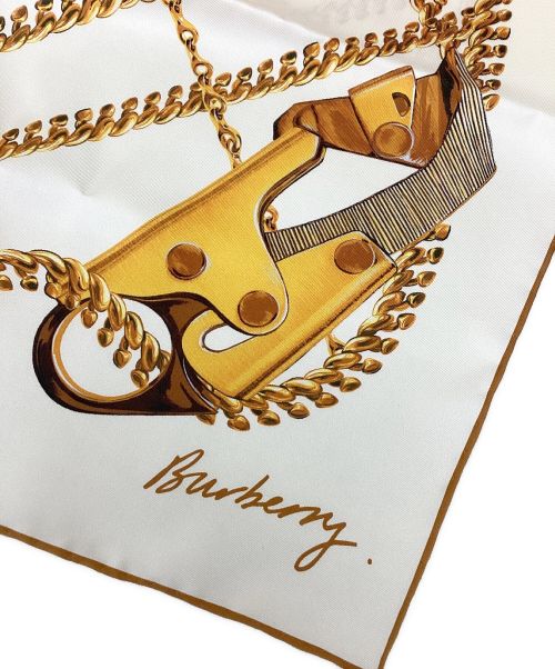 BURBERRY（バーバリー）BURBERRY (バーバリー) チェーンチェックシルクスカーフ 未使用品の古着・服飾アイテム