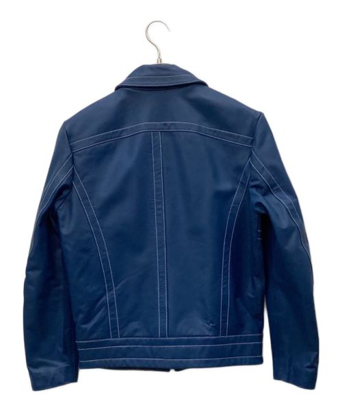 DIESEL（ディーゼル）DIESEL (ディーゼル) シングルレザージャケット ブルー サイズ:XSの古着・服飾アイテム