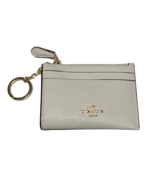 COACH（コーチ）COACH (コーチ) パスケース付きコインケース ベージュの古着・服飾アイテム