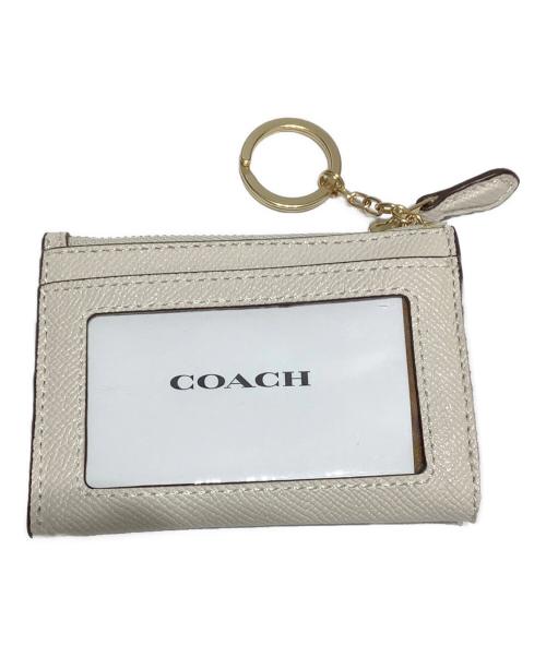 COACH（コーチ）COACH (コーチ) パスケース付きコインケース ベージュの古着・服飾アイテム