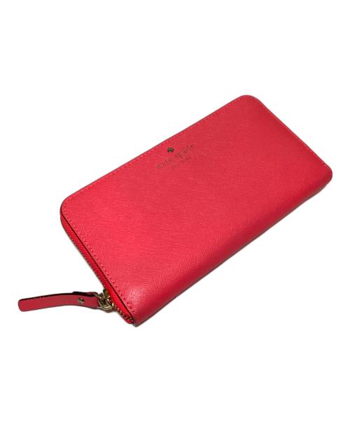 Kate Spade（ケイトスペード）Kate Spade (ケイトスペード) ラウンドファスナー長財布 ピンクの古着・服飾アイテム