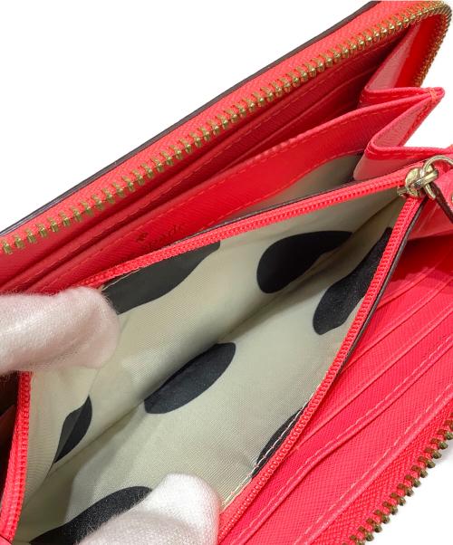 Kate Spade（ケイトスペード）Kate Spade (ケイトスペード) ラウンドファスナー長財布 ピンクの古着・服飾アイテム