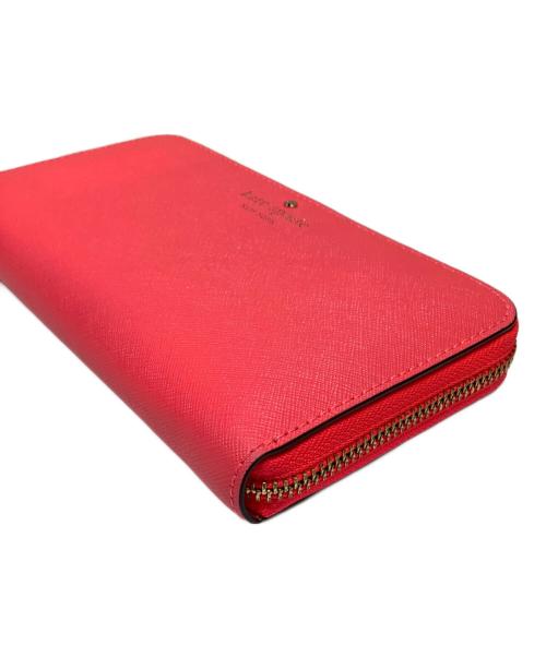 Kate Spade（ケイトスペード）Kate Spade (ケイトスペード) ラウンドファスナー長財布 ピンクの古着・服飾アイテム