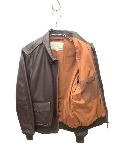 AVIREX（アヴィレックス）AVIREX (アヴィレックス) A-2 レザージャケット ブラウン サイズ:Lの古着・服飾アイテム