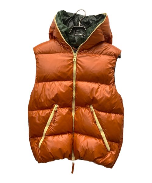 DUVETICA（デュベティカ）DUVETICA (デュベティカ) ダウンベスト オレンジ×グリーン サイズ:SIZE48の古着・服飾アイテム