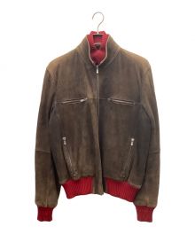 Salfra（サルフラ）の古着「スウェードジャケット」｜ブラウン×レッド