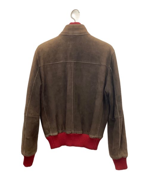 Salfra（サルフラ）Salfra (サルフラ) スウェードジャケット ブラウン×レッド サイズ:SIZE50の古着・服飾アイテム