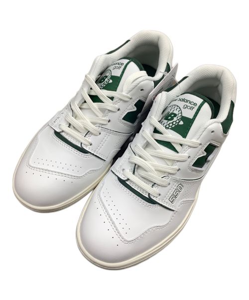 NEW BALANCE GOLF（ニューバランス ゴルフ）NEW BALANCE GOLF (ニューバランス ゴルフ) MG550 スパイクレススニーカー ホワイト×グリーン サイズ:US6 未使用品の古着・服飾アイテム