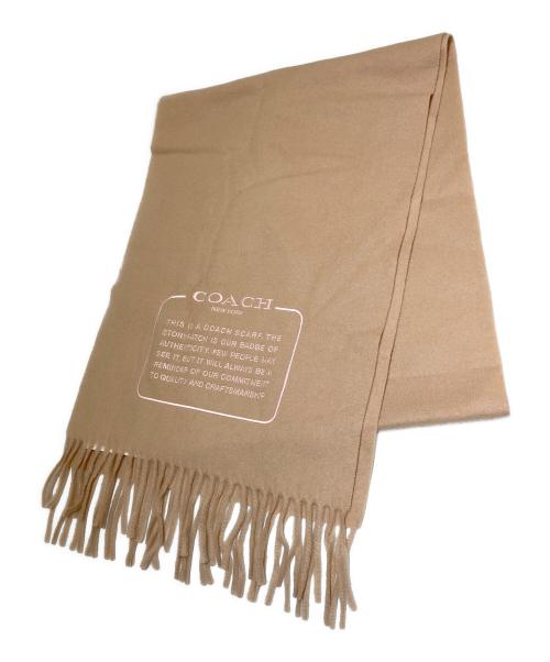 COACH（コーチ）COACH (コーチ) カシミヤストール ベージュの古着・服飾アイテム