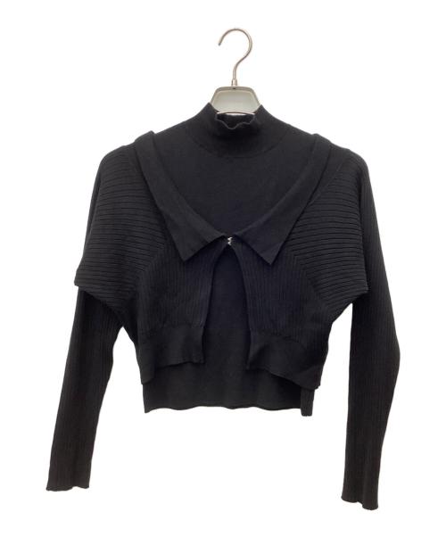 FRAY ID（フレイ アイディー）FRAY ID (フレイ アイディー) アンサンブルカーディガン ブラック サイズ:Fの古着・服飾アイテム