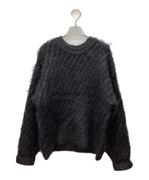 Gypsohila（ジプソフィア）Gypsohila (ジプソフィア) Feather Glitter Knit ブラック サイズ:Fの古着・服飾アイテム