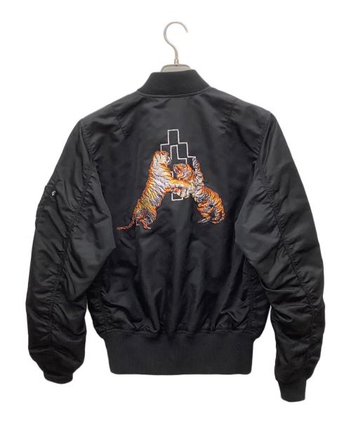 MARCELO BURLON（マルセロバーロン）MARCELO BURLON (マルセロバーロン) ALPHA (アルファ) フライトジャケット ブラック サイズ:Sの古着・服飾アイテム