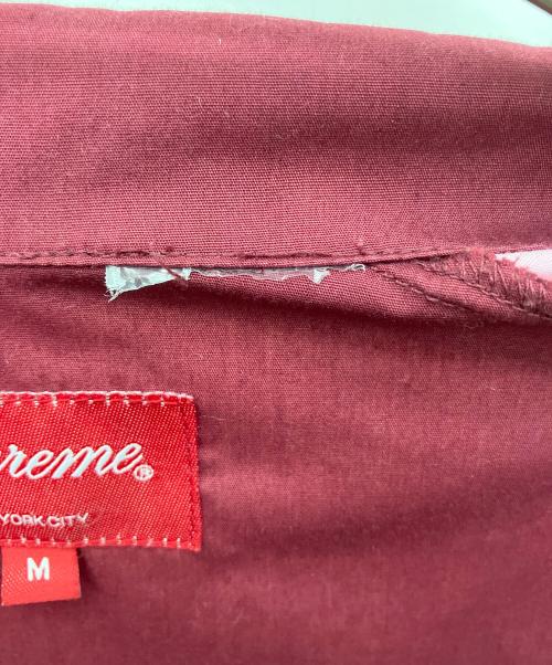 SUPREME（シュプリーム）Supreme (シュプリーム) ジップアップ半袖ワークシャツ 18SS レッド×ピンク サイズ:Mの古着・服飾アイテム