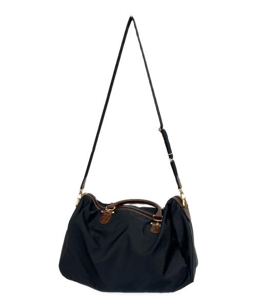 BALENCIAGA（バレンシアガ）BALENCIAGA (バレンシアガ) 2wayボストンバッグ ブラウン×ブラックの古着・服飾アイテム