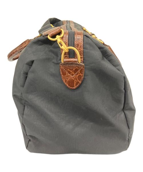 BALENCIAGA（バレンシアガ）BALENCIAGA (バレンシアガ) 2wayボストンバッグ ブラウン×ブラックの古着・服飾アイテム