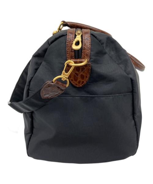 BALENCIAGA（バレンシアガ）BALENCIAGA (バレンシアガ) 2wayボストンバッグ ブラウン×ブラックの古着・服飾アイテム